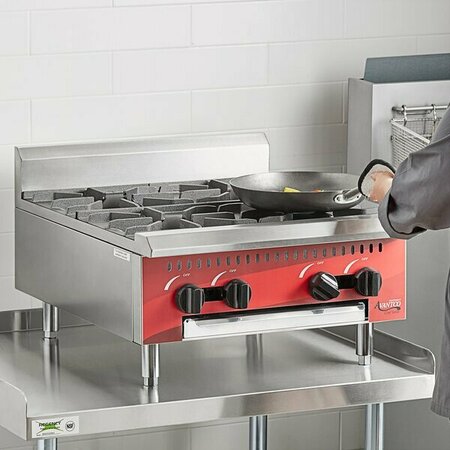 AVANTCO Chef Series CAG-R-4-24 24in 4 Burner Gas Countertop Range - 100000 BTU 177CAGR424